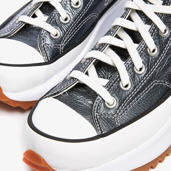 NEW CONVERSE RUN STAR HIKE HIGH TOP METALLIC BLACK - Picture 3 of 8